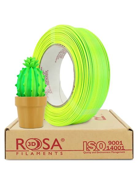 Rosa3D ReFill PLA Magic Neon Mojito (neon yellow + juicy green) 0,5kg 1,75mm