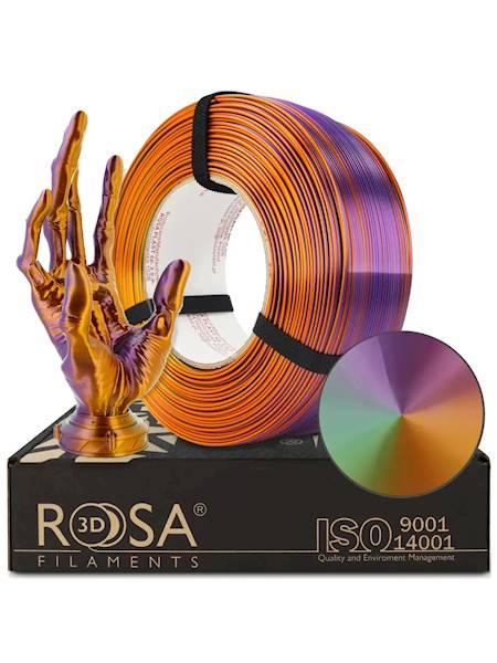 Rosa3D ReFill PLA Magic Silk Cameleon (Orange-Violet-Green) 1kg 1,75mm