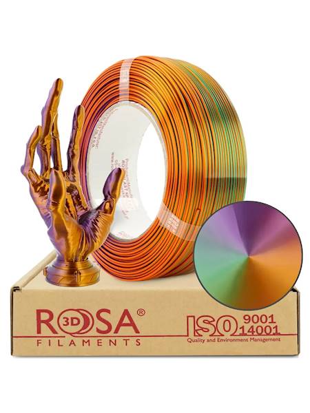 Rosa3D ReFill PLA Magic Silk Cameleon (Orange-Violet-Green) 0,5kg 1,75mm
