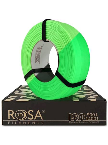 Rosa3d ReFill PET-G Neon Green Glow in the Dark, UV Glow 1kg 1,75mm