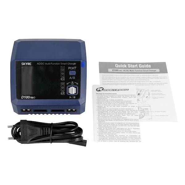 Ładowarka Dwukanałowa SkyRC D100 neo AC/DC 100W/200W 10A 6S LiPo/LiFe/LiIon/LiHV