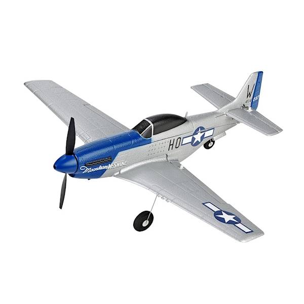 Samolot Mustang P51D z systemem stabilizacji TOP-Gyro Idealny dla początkujących 450MM RTF - Niebiesko srebrny
