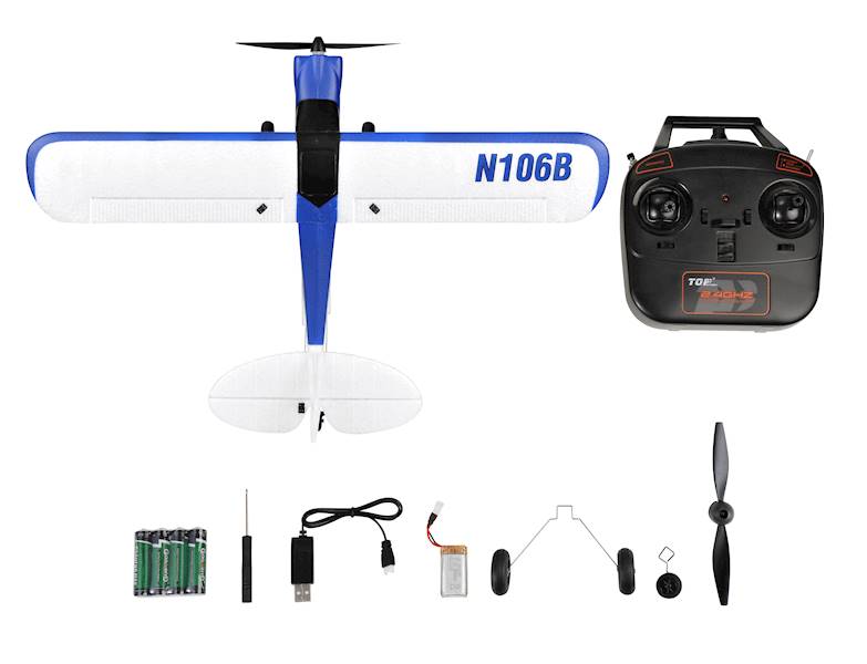 Samolot TOP RC Hobby Mini XCUB z systemem stabilizacji TOP-Gyro Idealny dla początkujących 450MM RTF