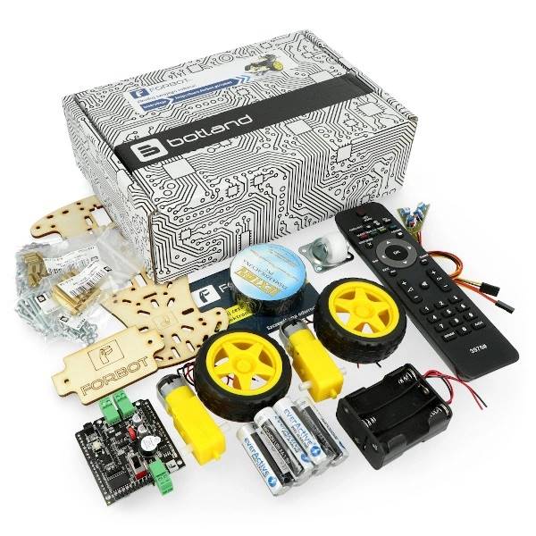 Zestaw FORBOT Mistrz Robotyki (robot edukacyjny z mikrokontrolerem wraz z akcesoriami)