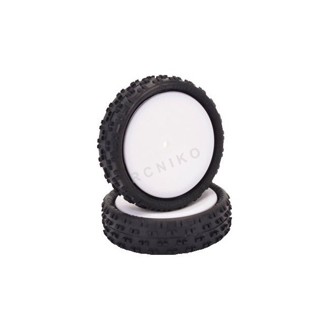 Schumacher U6801 Koła 1:10 Slim Low Profile Cut Stagger yellow - 2WD przednie (2szt)