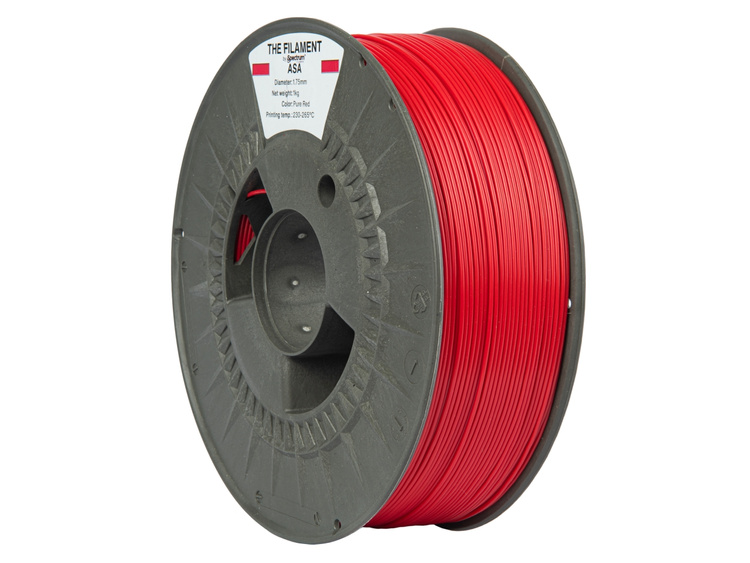 The Filament ASA 1.75mm PURE RED 1kg 