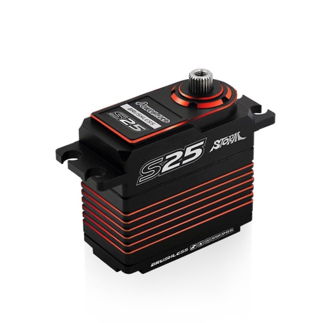PowerHD S25-R – serwo cyfrowe HV bezszczotkowe czerwone 30,0 kg 0,055s (8,4 V)