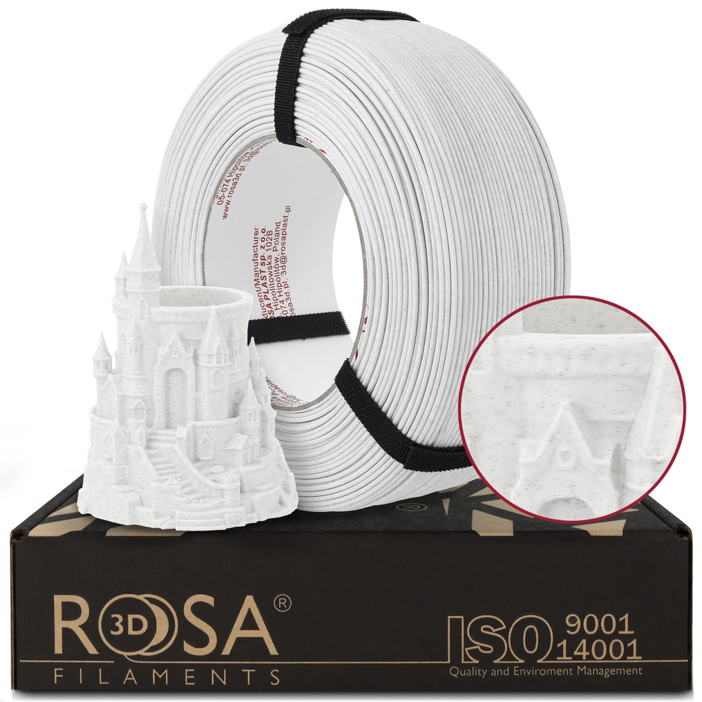 Rosa3D ReFill PLA Speed Matt Marble Carrara (white) 1,75mm 1kg