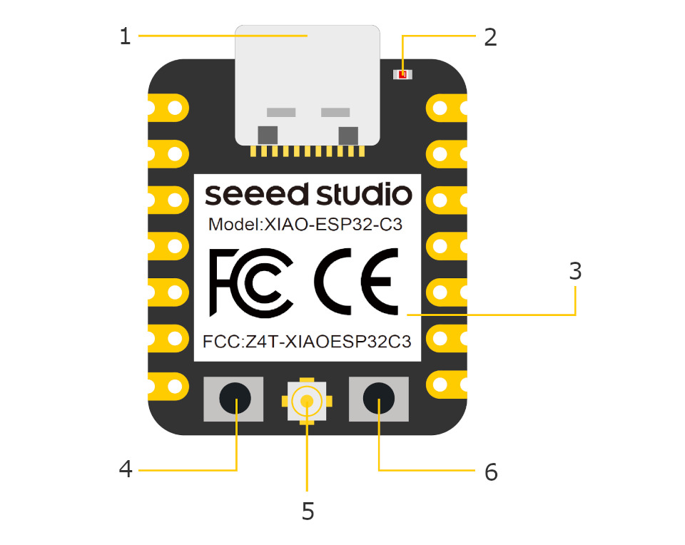 Seeed Xiao ESP32-C3 - WiFi/Bluetooth - Seeedstudio 113991054