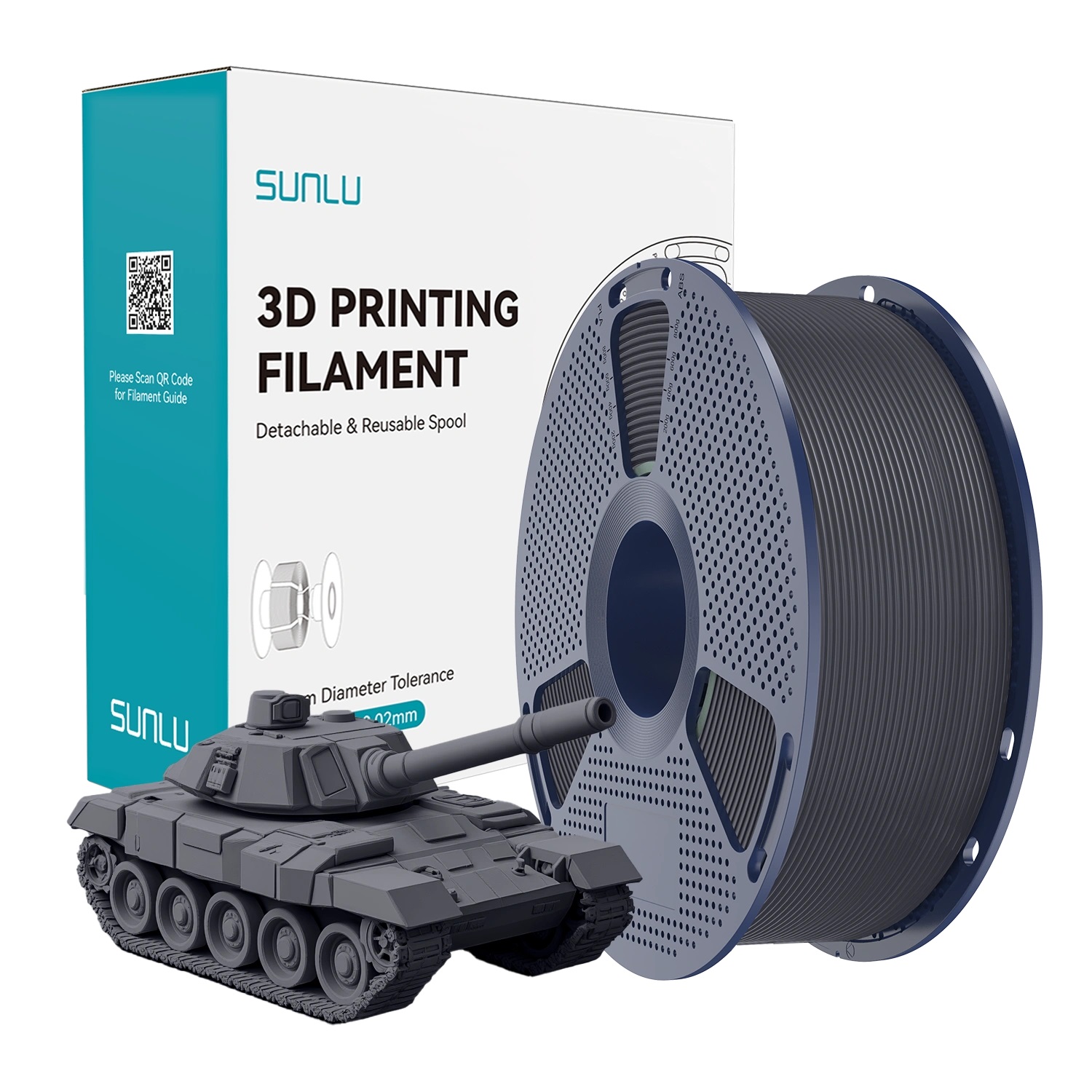 Filament Sunlu High Speed PLA+ Grey Szary 1kg 1,75mm