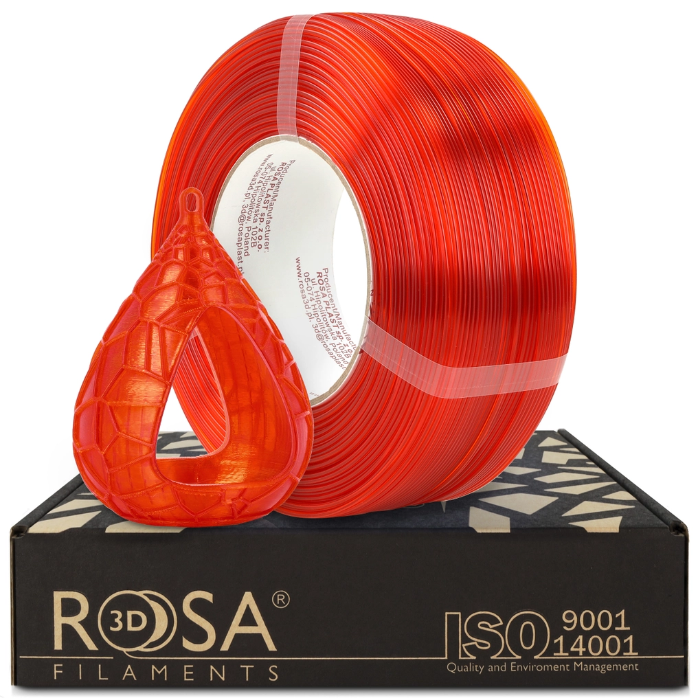 Rosa3D ReFill PET-G Standard HS Orange Transparent 1kg 1.75mm
