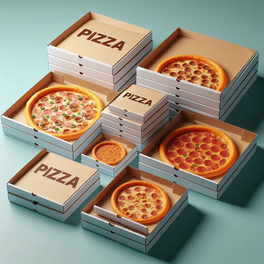 kartony na pizze białe z zewnątrz brązowe w środku w różnych wielkościach.png