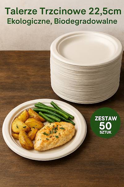 TALERZ Trzcinowy NATURA 23cm 50SZT
