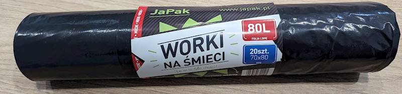 WORKI NA ŚMIECI 80L 70/80 Rolka=20szt