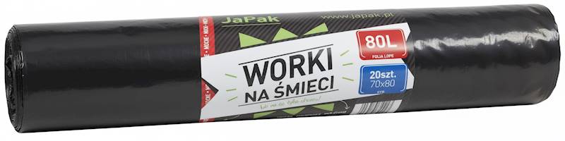 WORKI NA ŚMIECI 80L 70/80 Rolka=20szt