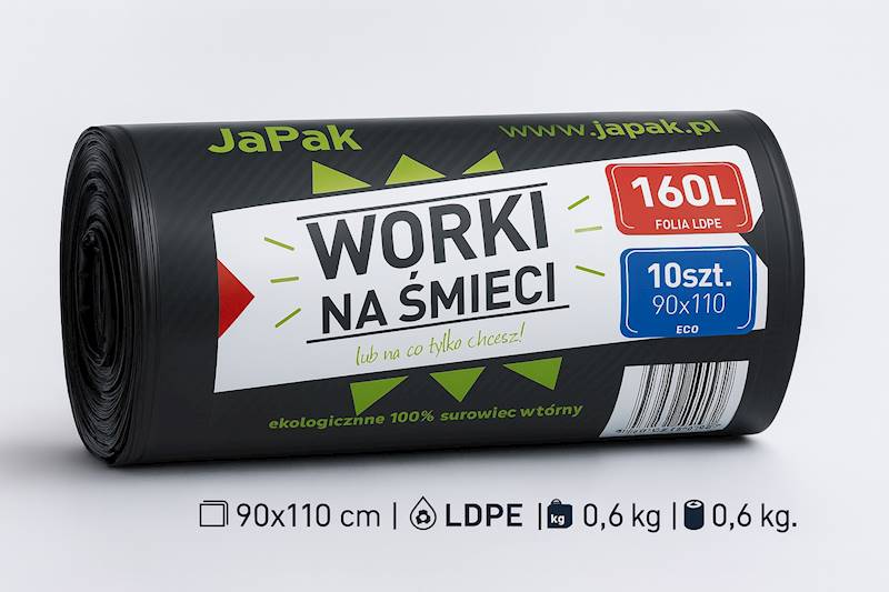 WORKI NA ŚMIECI 160L 90/110 Rolka=10szt