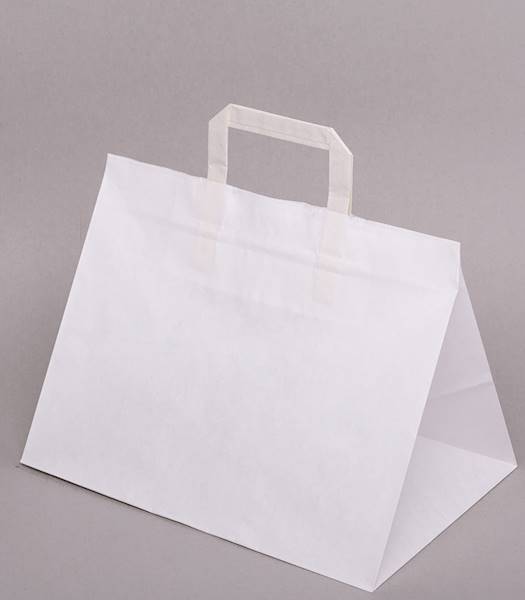 TORBA PAPIEROWA BIAŁA 32/22/25cm 25szt K250