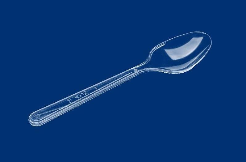 Łyzeczka przezroczysta gruba wielorazowa 18cm 50sz