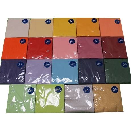 SERWETKA 3-WARSTOWE KOLOR / BIAŁA AHA 33X33 20SZT