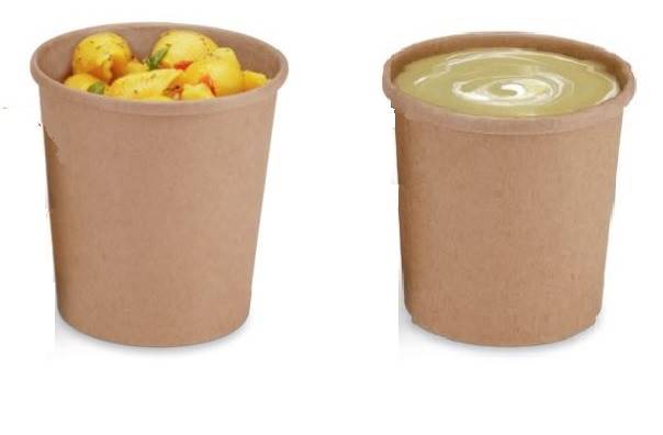POJEMNIK PAPIEROWY BRĄZOWY 450ml 25SZT