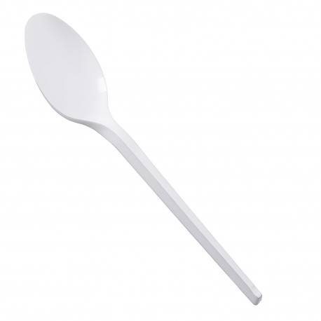 ŁYŻKA BIAŁA DUŻA Wielorazowa 17cm 100szt K27