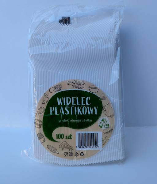 WIDELEC BIAŁY Wielorazowy 17cm 100szt