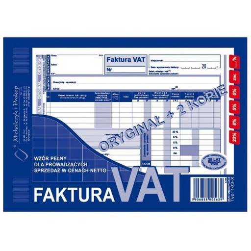 FAKTURA VAT A5 ORYGINAŁ+2 KOPIE 103-XE