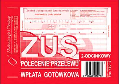 POLECENIE PRZELEWU A6 ZUS 450-5