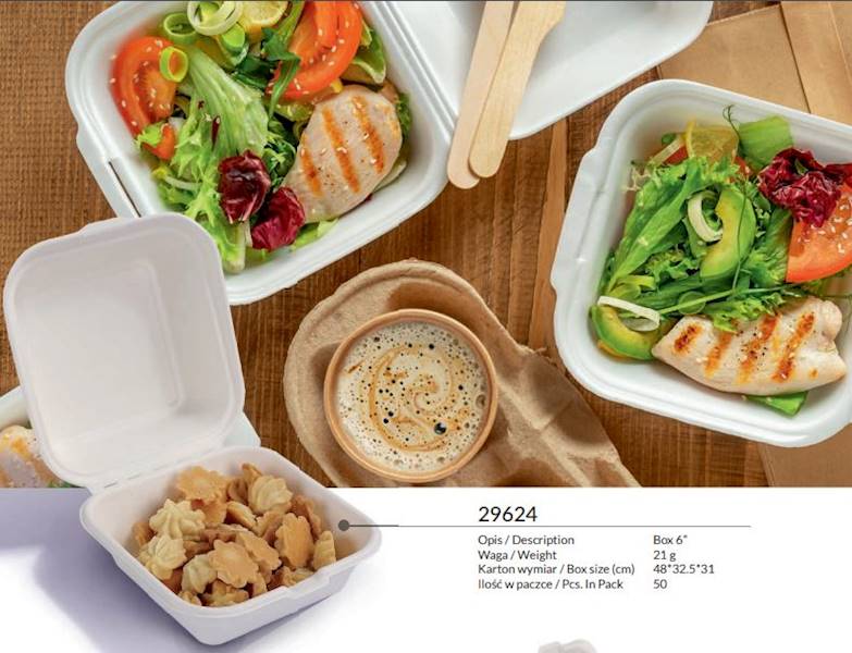 MENU BOX BURGER NATURA Trzcinowy 155X150X75 50szt