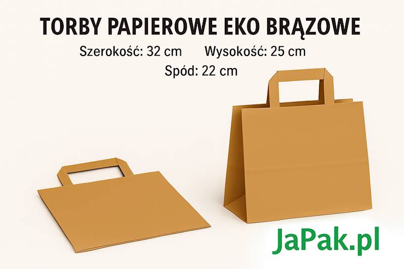 TORBA PAPIEROWA BRĄZ 320/220/250 25szt K200