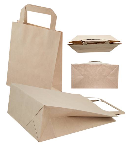 TORBA PAPIEROWA BRĄZ 180/85/230 25szt K250