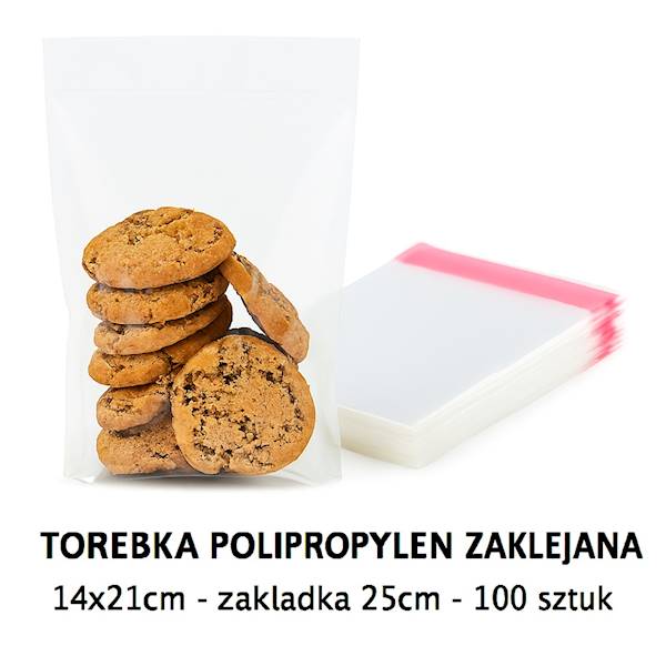 TOREBKA POLIPROPYLEN ZAKLEJANA 14X21/25cm 100SZT
