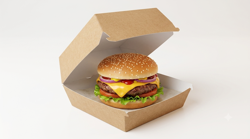 PUDEŁKO HAMBURGER BURGER 11,5/10,5/8cm 75szt