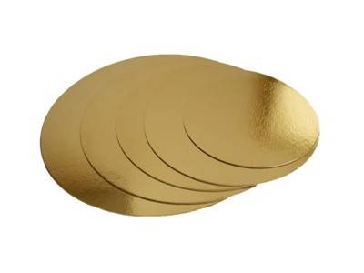 PODKŁAD TORTOWY ZŁOTY FI24cm 1SZT OP100