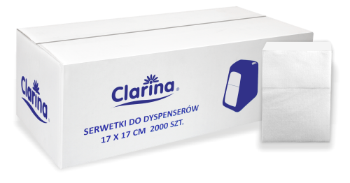 Serwetki Clarina do dyspenserów 17/17cm 2000szt.