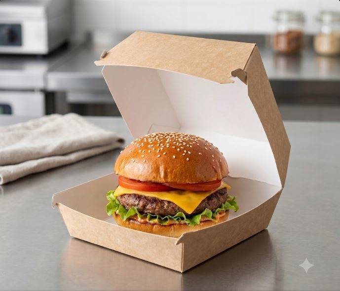 PUDEŁKO HAMBURGER BURGER XXL 14,5/14,5/10cm 75szt