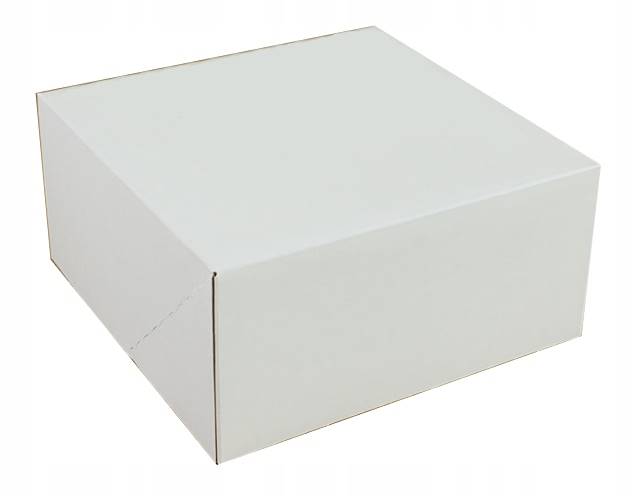 PUDEŁKO TORTOWE BIAŁE KLEJONE 28x28x13 1szt OP50