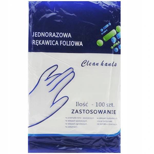 RĘKAWICE FOLIOWE ZRYWKI M/L 100SZT
