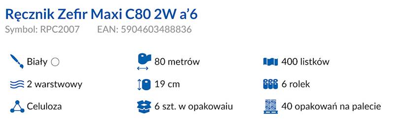 RĘCZNIK MAXI CELULOZA 2w 1szt K6