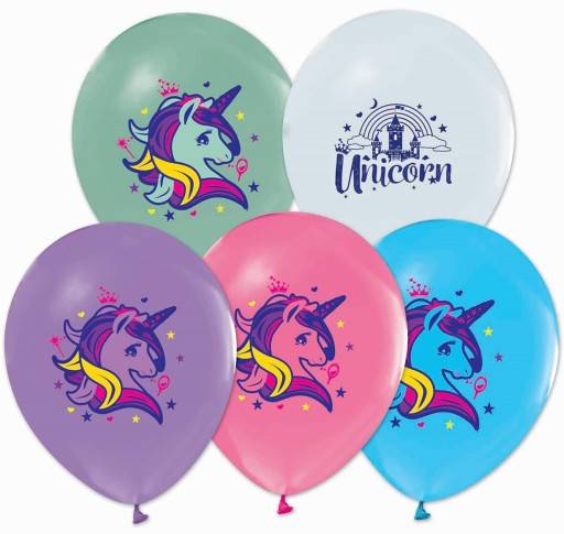 BALON JEDNOROŻEC 5SZT