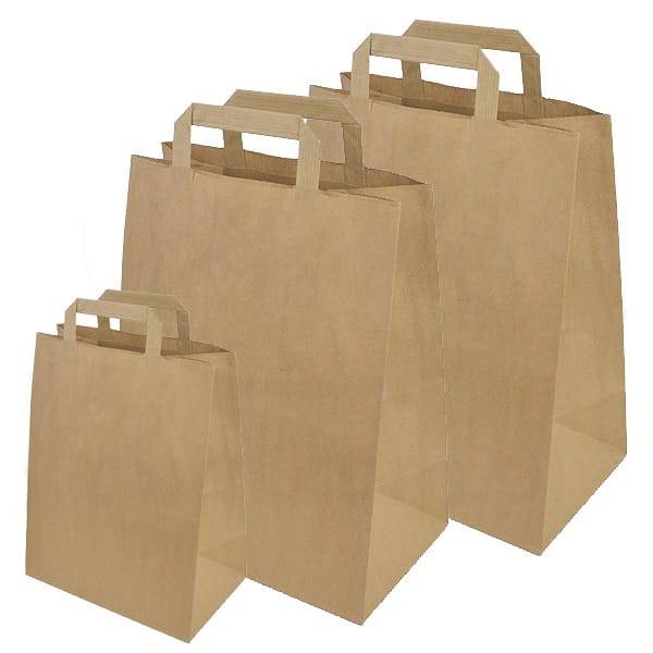 TORBA PAPIEROWA BRĄZ U.PŁ. 320/160/420 25szt K200