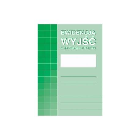 EWIDENCJA WYJŚĆ W GODZINACH SŁUŻBOWYCH A4 32 str