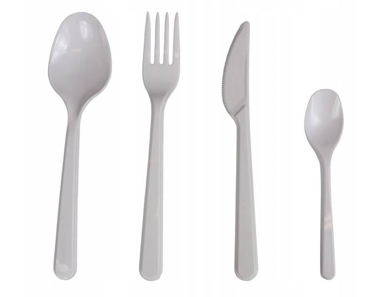 Nóż biały gruby wielorazowy 18cm 50szt K40