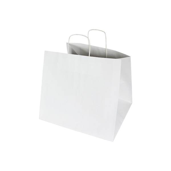 TORBA PAPIEROWA BIAŁA 360/330/320 25szt K100