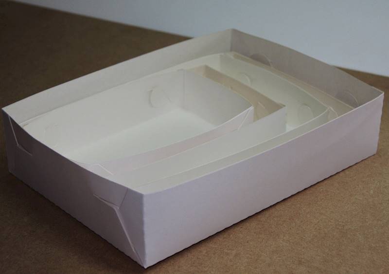 PUDEŁKA NA CIASTKA PĄCZKI "6" 30x20x9cm 100szt