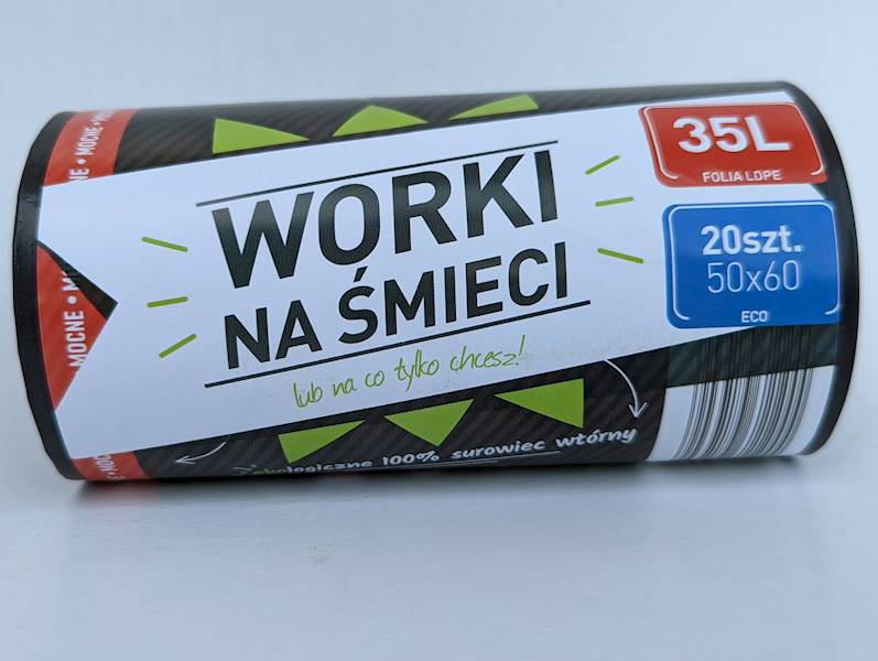 WORKI NA ŚMIECI 35L 50X60 CZARNE Rolka=20szt