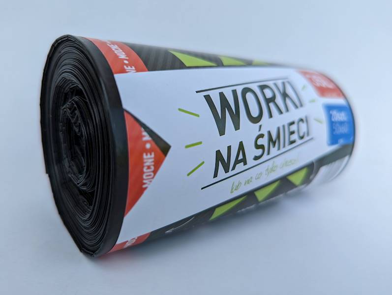 WORKI NA ŚMIECI 35L 50X60 CZARNE Rolka=20szt