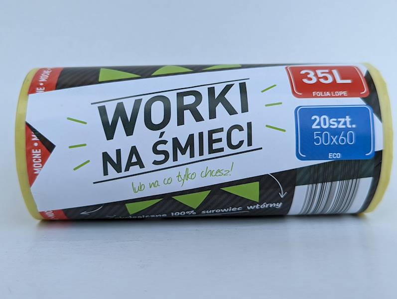 WORKI NA ŚMIECI 35L 50X60 ŻÓŁTE R=20szt
