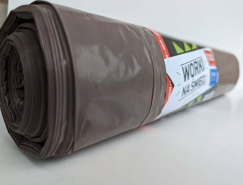 WORKI NA ŚMIECI 120L 70/110 BRĄZOWE Rolka=25szt