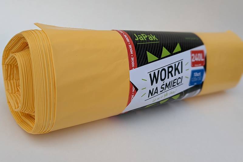WORKI NA ŚMIECI 240L 120X150 ŻÓŁTE R=10szt 